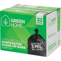 Sacs &agrave; ordures Green Home, Fort, 33" la x 48" lo, 3 mils, Noir, Capacit&eacute; 159 L (42 gal.) Les Fournitures Industrielles Méga