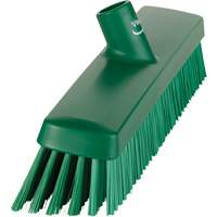 Push Broom Head, Fine/Stiff Bristles, 16-1/2", Polyester/Polypropylene, Green Les Fournitures Industrielles Méga
