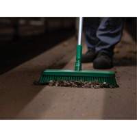 Push Broom Head, Fine/Stiff Bristles, 16-1/2", Polyester/Polypropylene, Green Les Fournitures Industrielles Méga