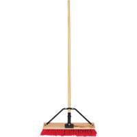 Balai-brosse &agrave; manche renforc&eacute;, 18", Moyen, Soies PVC Les Fournitures Industrielles Méga