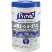 Professional Multi-Surface Sanitizing & Disinfecting Wipes, 7" x 10", 110 Count Les Fournitures Industrielles Méga