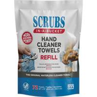 Hand Cleaner Towels Refill Pack, 72 Wipes, 10" x 12" Les Fournitures Industrielles Méga