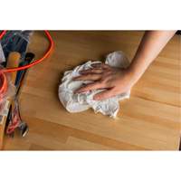 Chiffons recycl&eacute;s, Coton, Blanc, 10 lb Les Fournitures Industrielles Méga