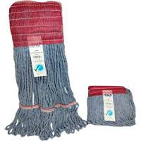 Wide-Band Mop Head, Antimicrobial/Floor Finishing/Specialty, Cotton/Rayon/Synthetic, Loop Style Les Fournitures Industrielles Méga