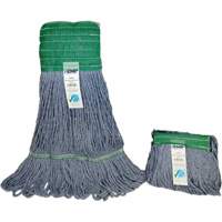 Wide-Band Mop Head, Antimicrobial/Floor Finishing/Specialty, Cotton/Rayon/Synthetic, Loop Style Les Fournitures Industrielles Méga