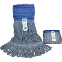 Wide-Band Mop Head, Antimicrobial/Floor Finishing/Specialty, Cotton/Rayon/Synthetic, Loop Style Les Fournitures Industrielles Méga