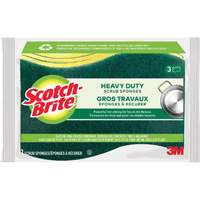 Scotch-Brite&reg; Heavy Duty Scrub Sponge, Scrubbing, 2-3/5" W x 4-2/5" L Les Fournitures Industrielles Méga