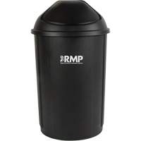 Half-Round Garbage Bin with Lid, Polyethylene, 21 US gal. Les Fournitures Industrielles Méga