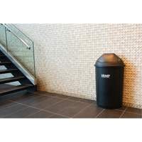 Half-Round Garbage Bin with Lid, Polyethylene, 21 US gal. Les Fournitures Industrielles Méga