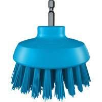 Brosse ronde HyDrive pour perceuse, Soies Tr&egrave;s ferme, Longueur de 3-1/10", Bleu Les Fournitures Industrielles Méga