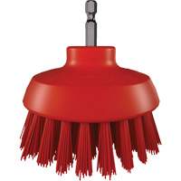Brosse ronde HyDrive pour perceuse, Soies Tr&egrave;s ferme, Longueur de 3-1/10", Rouge Les Fournitures Industrielles Méga