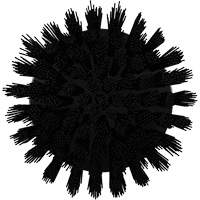 Brosse ronde HyDrive pour perceuse, Soies Tr&egrave;s ferme, Longueur de 3-1/10", Noir Les Fournitures Industrielles Méga