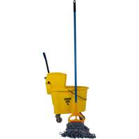 Professional Mop & Bucket Kit with 12 oz. Wide-Band Mop Head, Side Press, 8.75 US Gal.(35 Quart), Yellow Les Fournitures Industrielles Méga