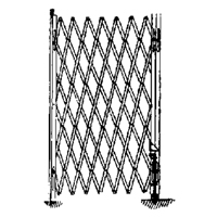 Galvanized Folding Security Gates, Fixed Single Folding, 4' L x 6' H Expanded Les Fournitures Industrielles Méga