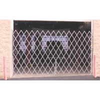 Galvanized Folding Security Gates, Fixed Single Folding, 4' L x 6' H Expanded Les Fournitures Industrielles Méga