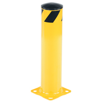 Safety Bollard, Steel, 24" H x 5-1/2" W, Yellow Les Fournitures Industrielles Méga