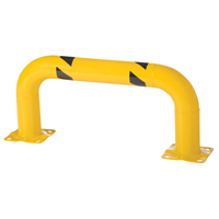 Garde-corps &agrave; profil bas pour rayonnages, 3' la x 1,4' h, Jaune Les Fournitures Industrielles Méga
