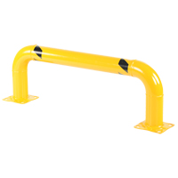Garde-corps &agrave; profil bas pour rayonnages, 4' la x 1,4' h, Jaune Les Fournitures Industrielles Méga