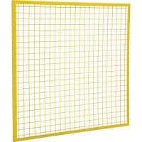 Composantes pour partitions & cloisons grillag&eacute;es - Panneaux, 4' h x 4' la, Jaune Les Fournitures Industrielles Méga
