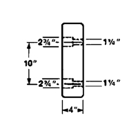 Butoirs de quai en caoutchouc moul&eacute;s, Caoutchouc, 18" la x 4" p x 18" h Les Fournitures Industrielles Méga