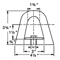 D&eacute;fenses de quai en caoutchouc refoul&eacute;, Caoutchouc, 4-1/2" la x 12" lo x 3-3/4" p Les Fournitures Industrielles Méga