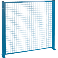 Protecteurs de p&eacute;rim&egrave;tre - Style treillis m&eacute;tallique, 4' h x 4' la, Bleu Les Fournitures Industrielles Méga