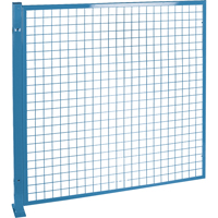 Protecteurs de p&eacute;rim&egrave;tre - Style treillis m&eacute;tallique, 4' h x 4' la, Bleu Les Fournitures Industrielles Méga