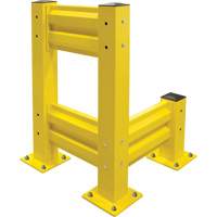 Industrial Safety Guard Rail, Steel, 19" L x 12" H, Safety Yellow Les Fournitures Industrielles Méga