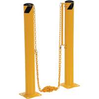 Syst&egrave;me de bornes de protection et chaînes pour quai, Acier, 42" h x 6-5/8" la, Jaune Les Fournitures Industrielles Méga