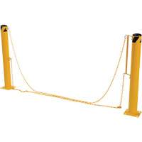Syst&egrave;me de bornes de protection et chaînes pour quai, Acier, 42" h x 6-5/8" la, Jaune Les Fournitures Industrielles Méga