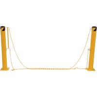 Syst&egrave;me de bornes de protection et chaînes pour quai, Acier, 42" h x 6-5/8" la, Jaune Les Fournitures Industrielles Méga
