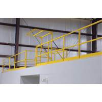 Mezzanine Safety Gate, 68-1/2" L x 42" H, 80-1/16" Raised, Yellow Les Fournitures Industrielles Méga