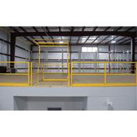 Mezzanine Safety Gate, 68-1/2" L x 42" H, 80-1/16" Raised, Yellow Les Fournitures Industrielles Méga