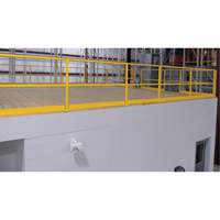 Mezzanine Safety Gate, 68-1/2" L x 42" H, 80-1/16" Raised, Yellow Les Fournitures Industrielles Méga