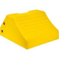 Cale de roue robustes, Ur&eacute;thane, Jaune, 15-1/2" la x 17-7/10" p x 10" h Les Fournitures Industrielles Méga