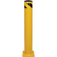 Safety Bollard, Steel, 36" H x 5-1/2" W, Yellow Les Fournitures Industrielles Méga