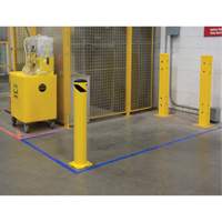 Safety Bollard, Steel, 36" H x 5-1/2" W, Yellow Les Fournitures Industrielles Méga