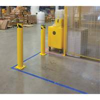 Butoir de s&eacute;curit&eacute;, Acier, 42" h x 5-1/2" la, Jaune Les Fournitures Industrielles Méga