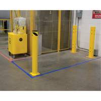 Butoir de s&eacute;curit&eacute;, Acier, 42" h x 5-1/2" la, Jaune Les Fournitures Industrielles Méga