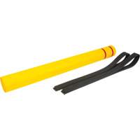Capuchon en poly&eacute;thyl&egrave;ne pour borne de protection, 4-1/2" dia. x 52" l, Rouge/Jaune Les Fournitures Industrielles Méga