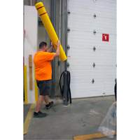 Capuchon en poly&eacute;thyl&egrave;ne pour borne de protection, 6-5/8" dia. x 52" l, Rouge/Jaune Les Fournitures Industrielles Méga