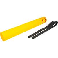 Capuchon en poly&eacute;thyl&egrave;ne pour borne de protection, 6-5/8" dia. x 52" l, Rouge/Jaune Les Fournitures Industrielles Méga