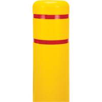 Capuchon en poly&eacute;thyl&egrave;ne pour borne de protection, 6-5/8" dia. x 52" l, Rouge/Jaune Les Fournitures Industrielles Méga