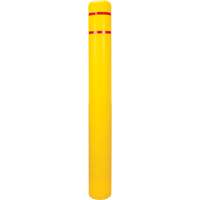 Capuchon en poly&eacute;thyl&egrave;ne pour borne de protection, 6-5/8" dia. x 60" l, Rouge/Jaune Les Fournitures Industrielles Méga