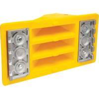 Cales de roue avec surface antid&eacute;rapante en aluminium, Polyur&eacute;thane, Jaune s&eacute;curit&eacute; OSHA, 11-1/4" la x 21" p x 12-1/4" h Les Fournitures Industrielles Méga