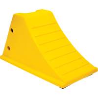 Cales de roue avec surface antid&eacute;rapante en caoutchouc, Polyur&eacute;thane, Jaune, 11-1/4" la x 21" p x 12-1/4" h Les Fournitures Industrielles Méga