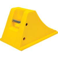Cales de roue avec surface antid&eacute;rapante en caoutchouc, Polyur&eacute;thane, Jaune, 11-1/4" la x 21" p x 12-1/4" h Les Fournitures Industrielles Méga