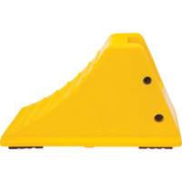 Cales de roue avec surface antid&eacute;rapante en caoutchouc, Polyur&eacute;thane, Jaune, 11-1/4" la x 21" p x 12-1/4" h Les Fournitures Industrielles Méga