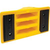 Cales de roue avec surface antid&eacute;rapante en caoutchouc, Polyur&eacute;thane, Jaune, 11-1/4" la x 21" p x 12-1/4" h Les Fournitures Industrielles Méga
