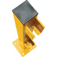 End Post for Light-Duty Guard Rails, Steel, 42" H, Safety Yellow Les Fournitures Industrielles Méga